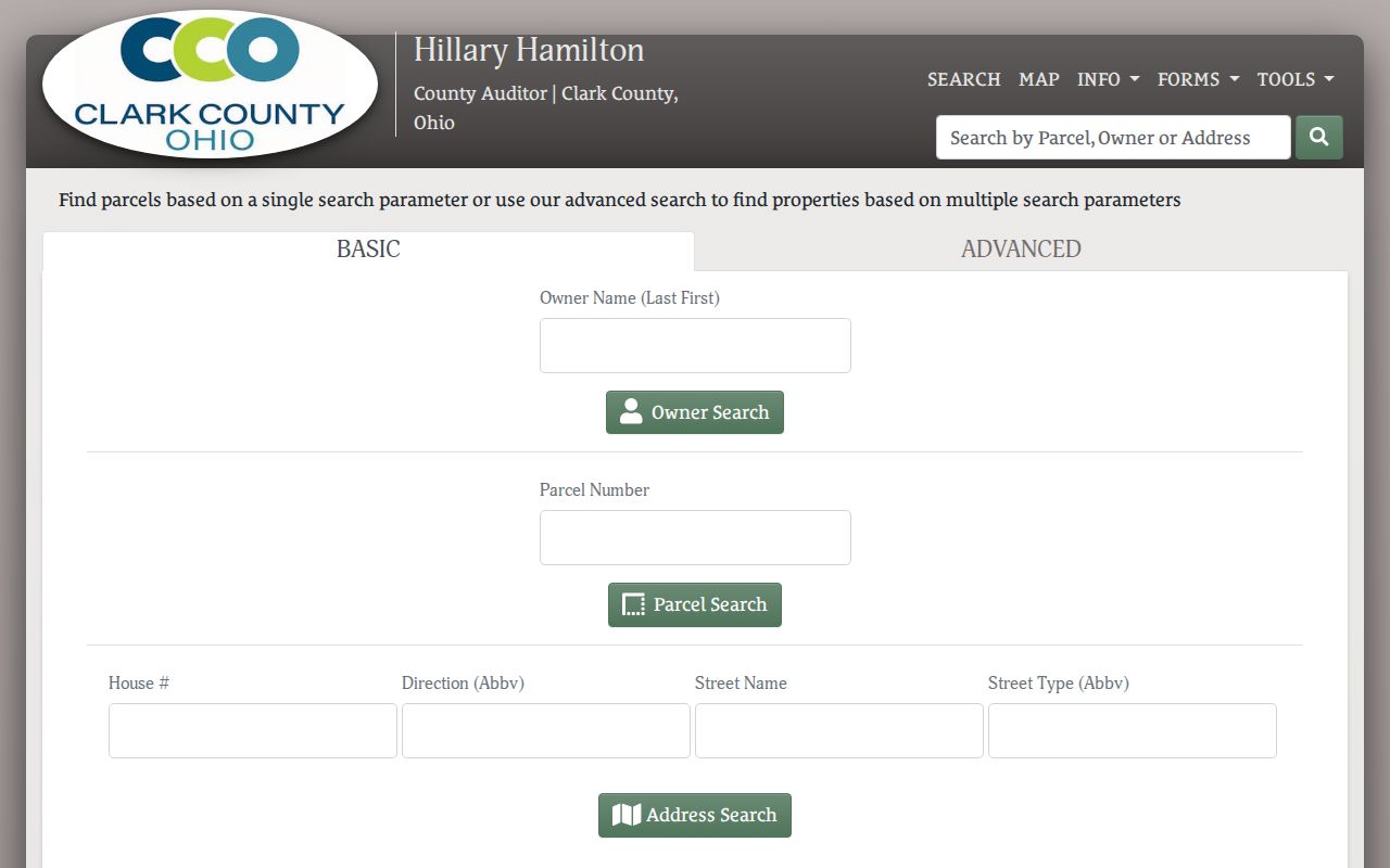 Springfield residents directory Clark County Auditor property search